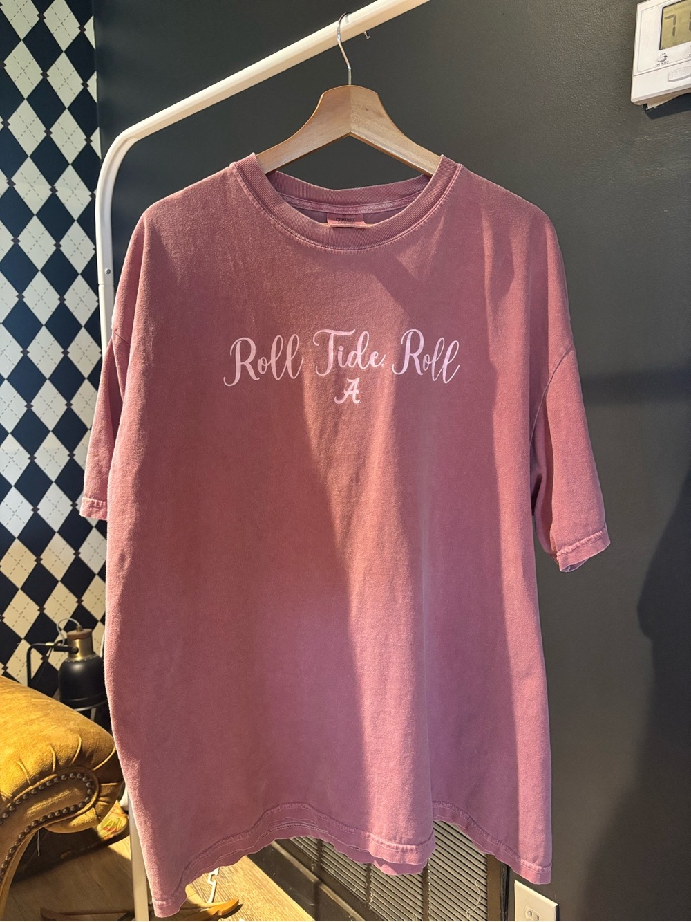 Comfort Colors Pink Roll Tide Roll Graphic Tee